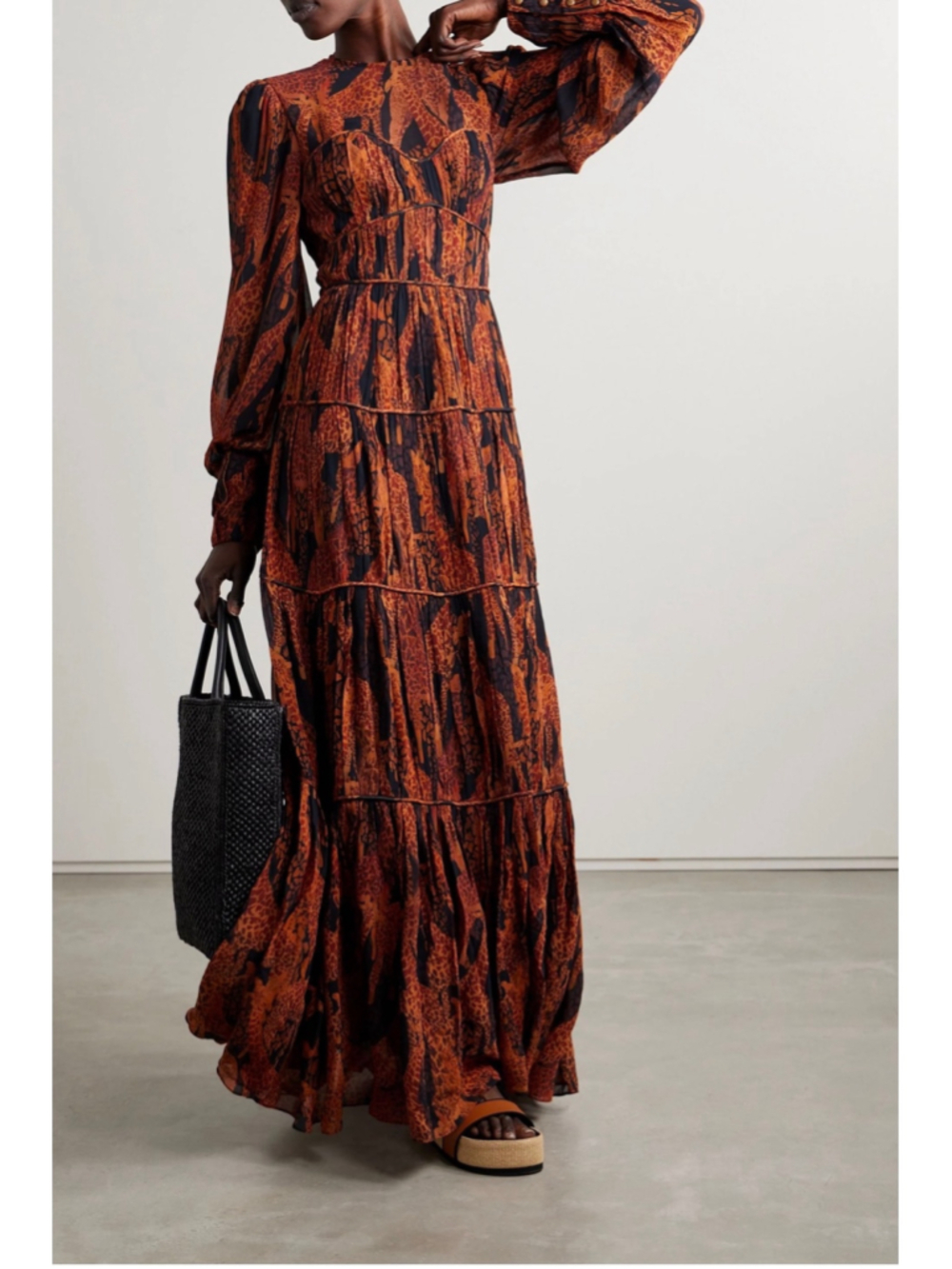 FARM Rio Giraffe Print African Safari Maxi Dress